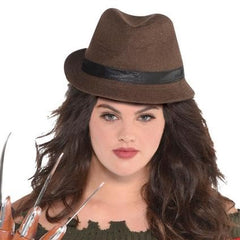 Women's Freddy Krueger Dress, Hat, & Gloves Costume