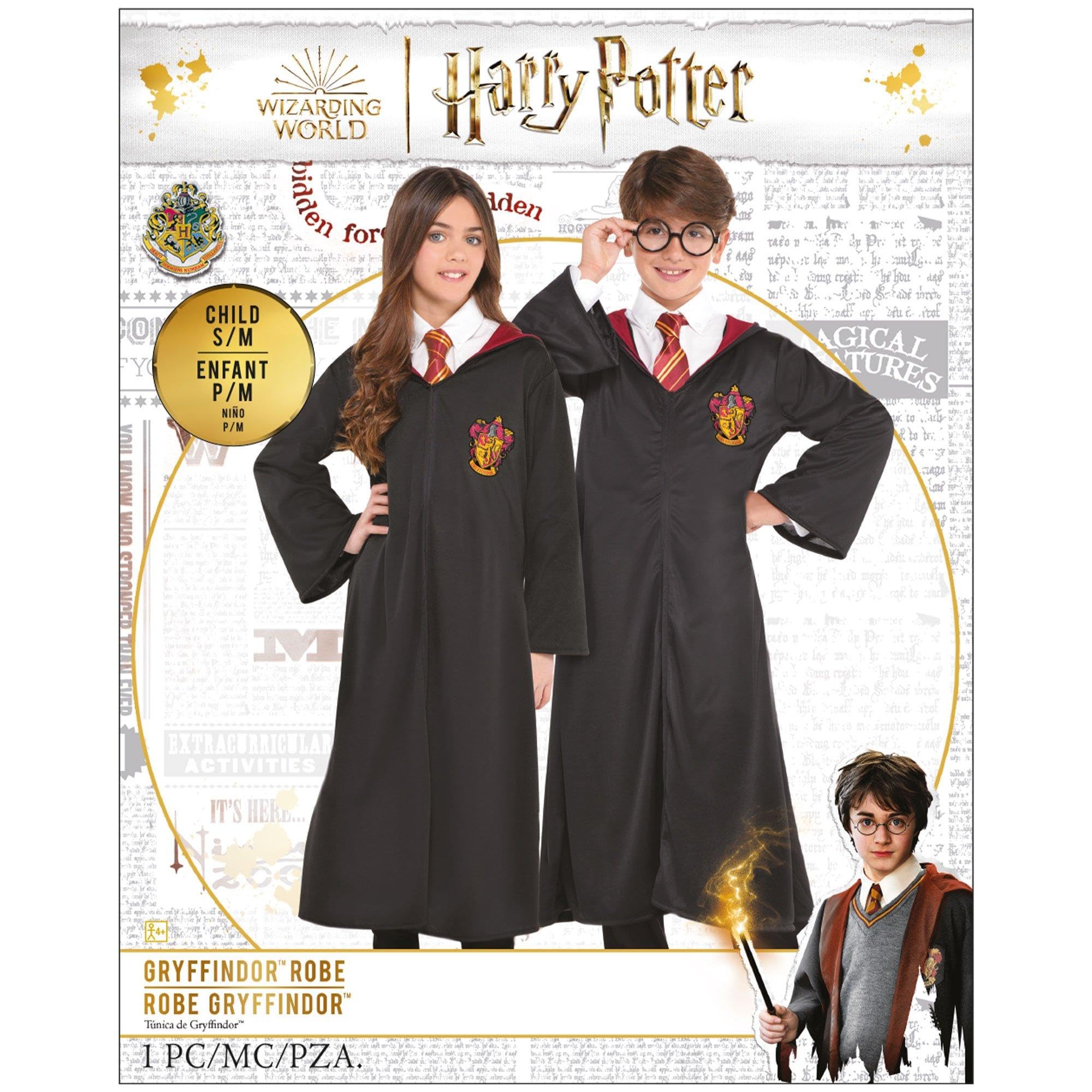 Kids' Harry Potter Gryffindor Robe, Red/Black, Assorted Sizes