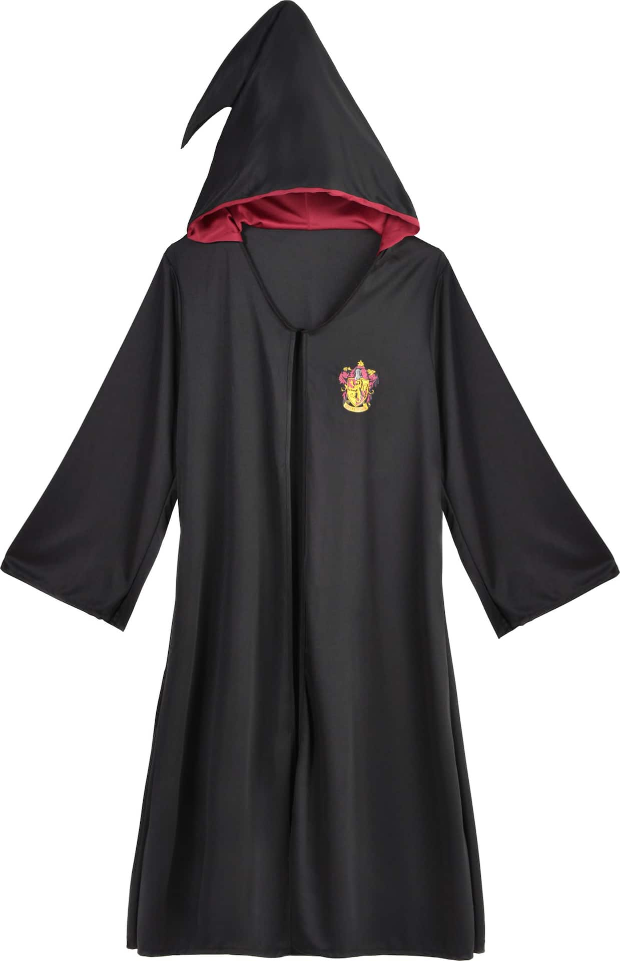 Adult Harry Potter Gryffindor Robe with Crest & Hood, Red/Black, One Size
