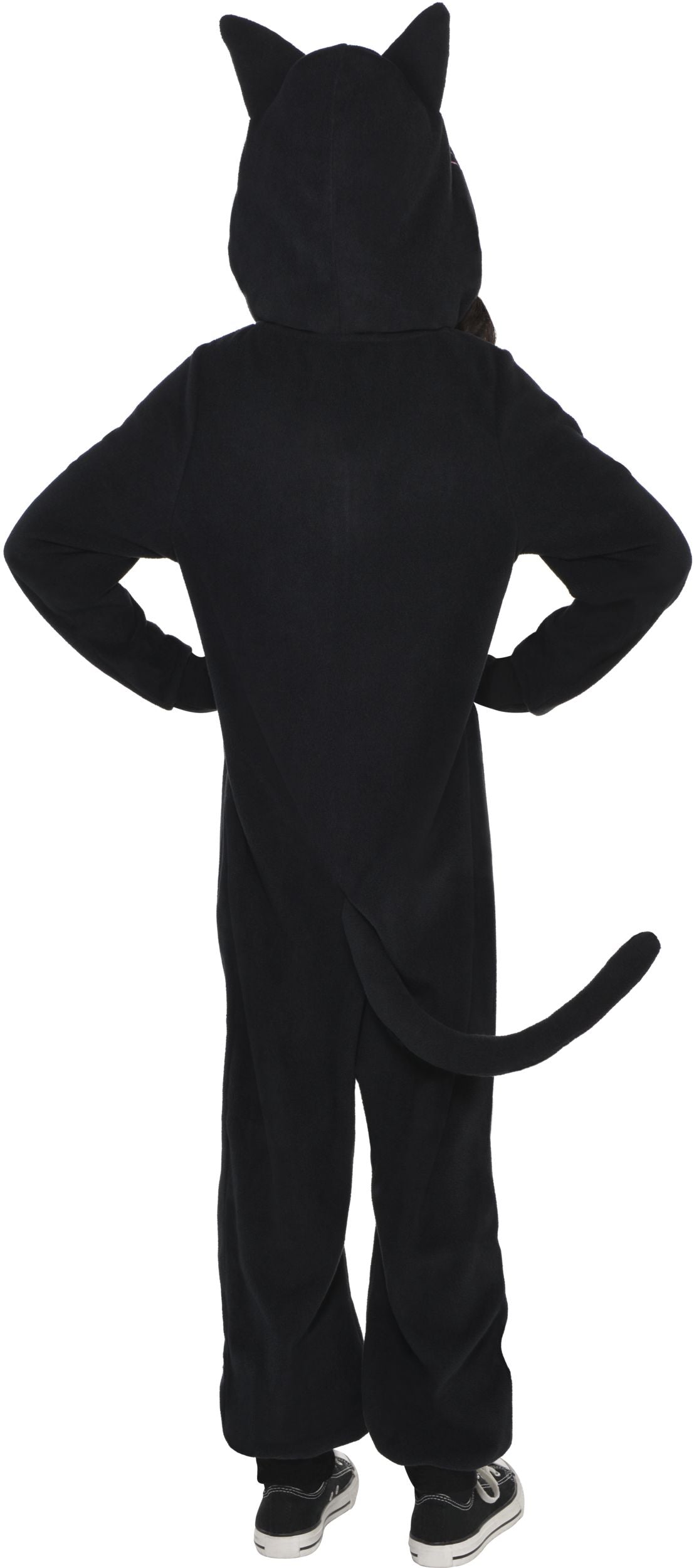 Toddler & Kids' Cat Black Jumpsuit with Hood, Assorted Sizes