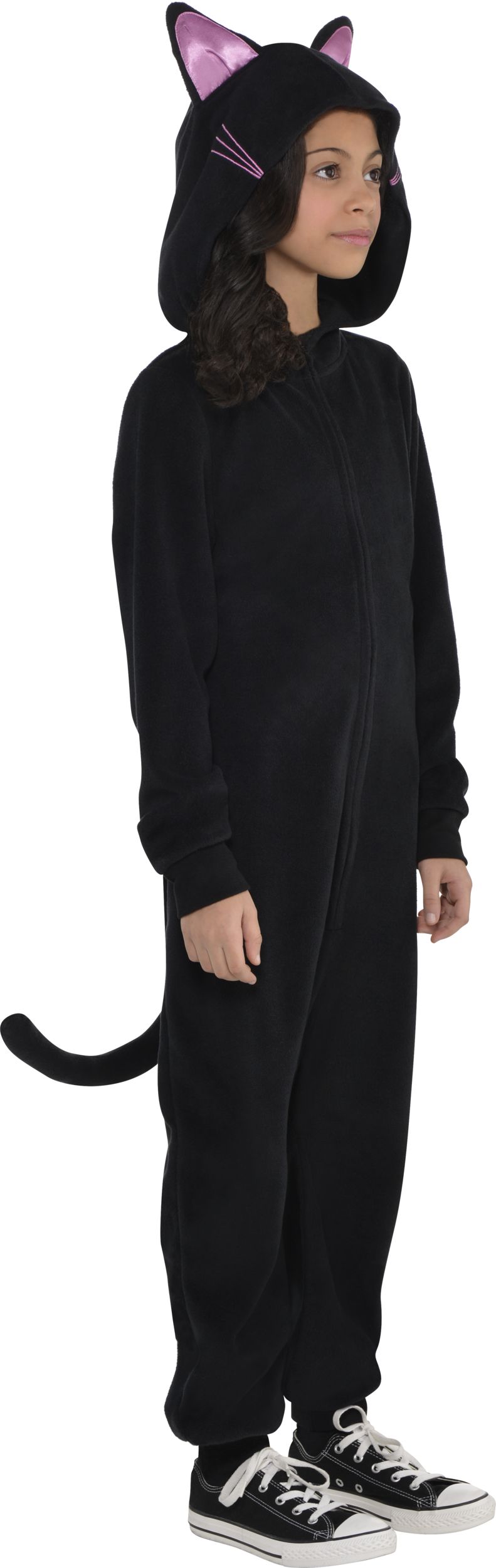 Toddler & Kids' Cat Black Jumpsuit with Hood, Assorted Sizes