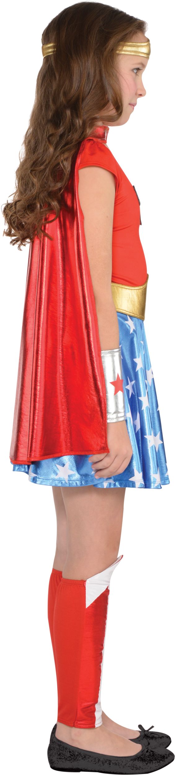 Kids' Wonder Woman Dress Costume with Accessories, Assorted Sizes