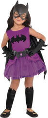 Kids' DC Batgirl Purple Dress with Cape & Mask, Assorted Sizes