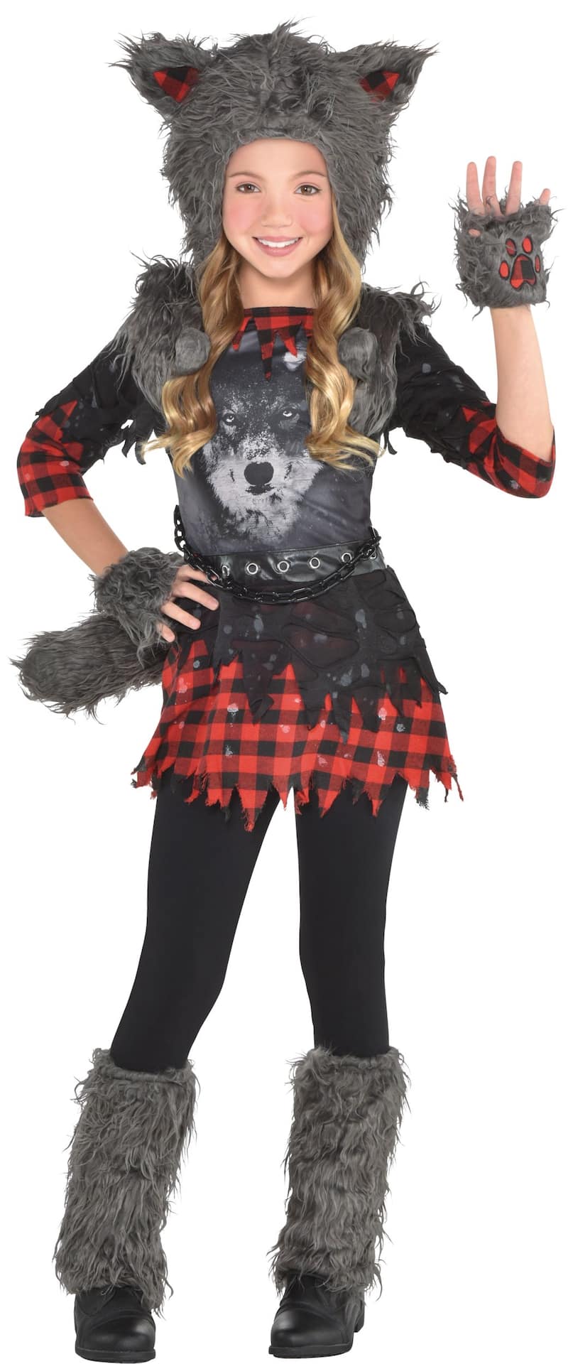 Kids' She-Wolf Werewolf Costume, Assorted Sizes