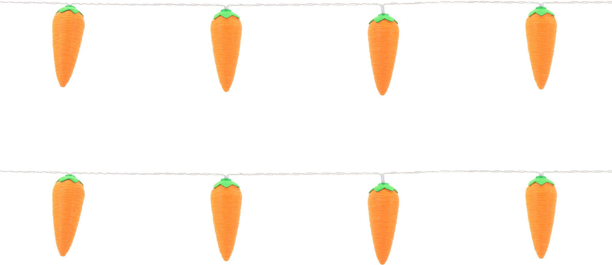 Carrot LED String Lights, Orange, 3.5-foot, 8 Lights