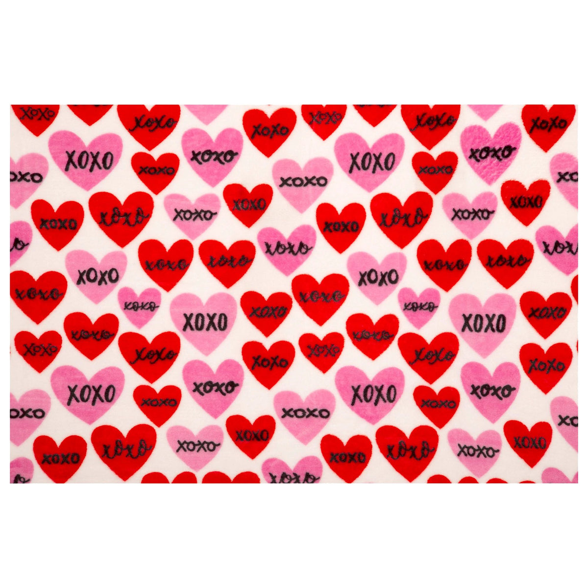 Cozy Valentine Candy Hearts Throw Blanket
