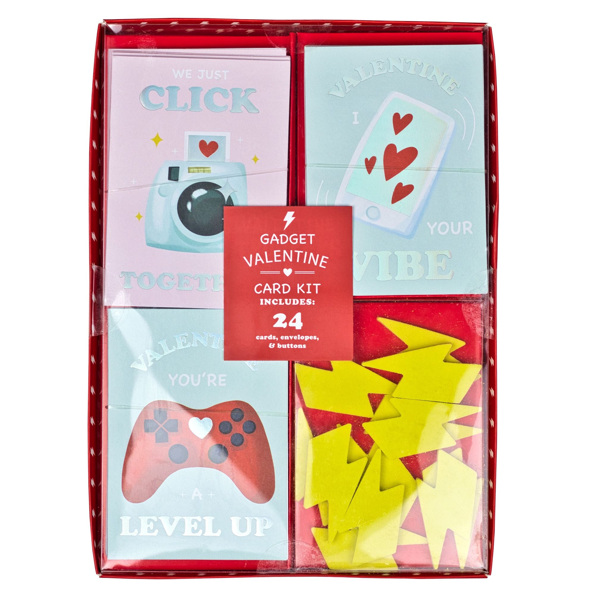 Valentine's Day Gadget Cards & Eraser Set, 24-ct