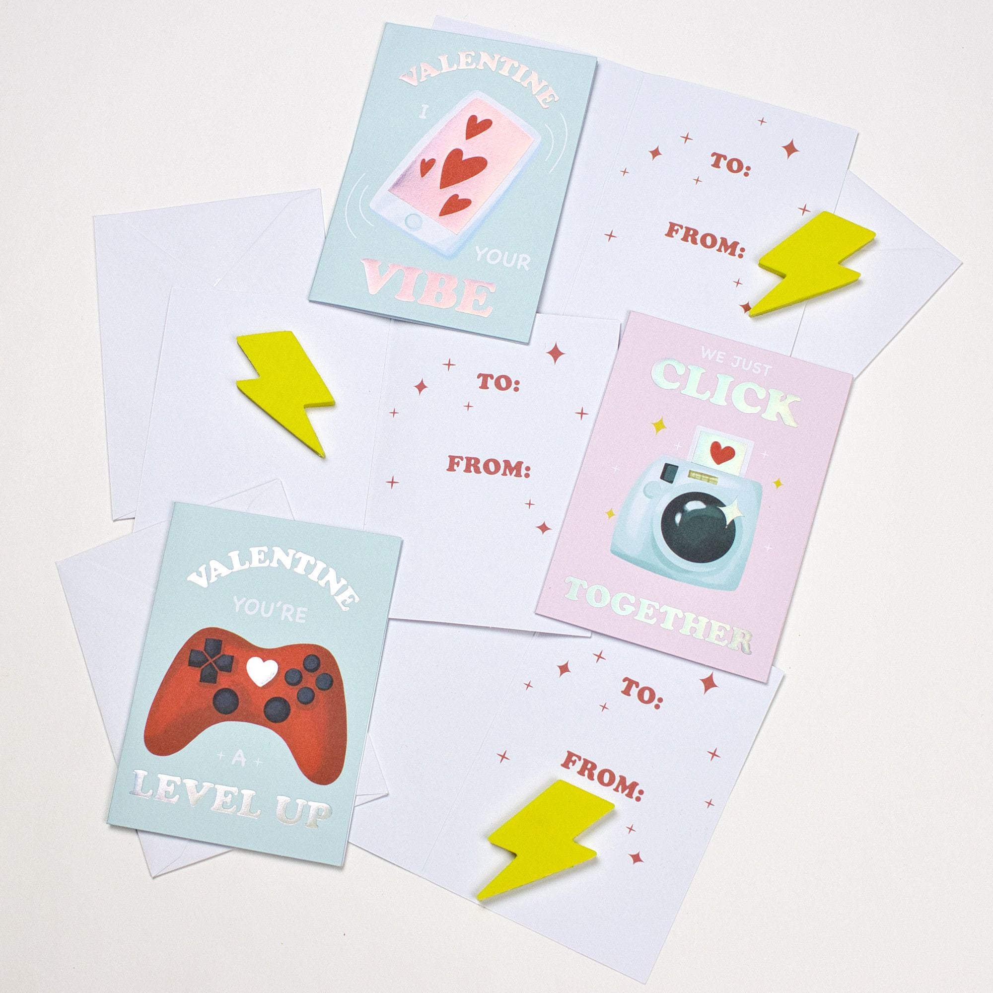 Valentine's Day Gadget Cards & Eraser Set, 24-ct
