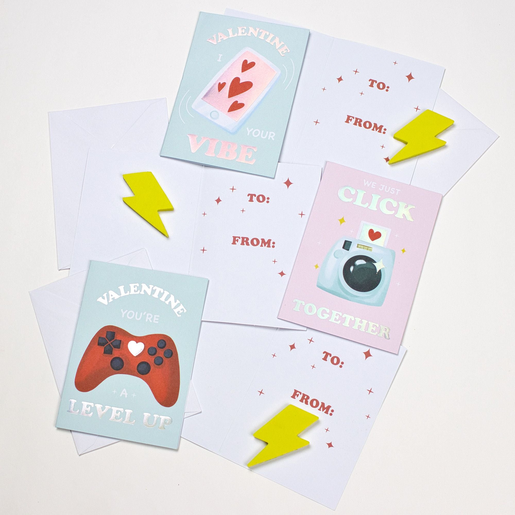 Valentine's Day Gadget Cards & Eraser Set, 24-ct