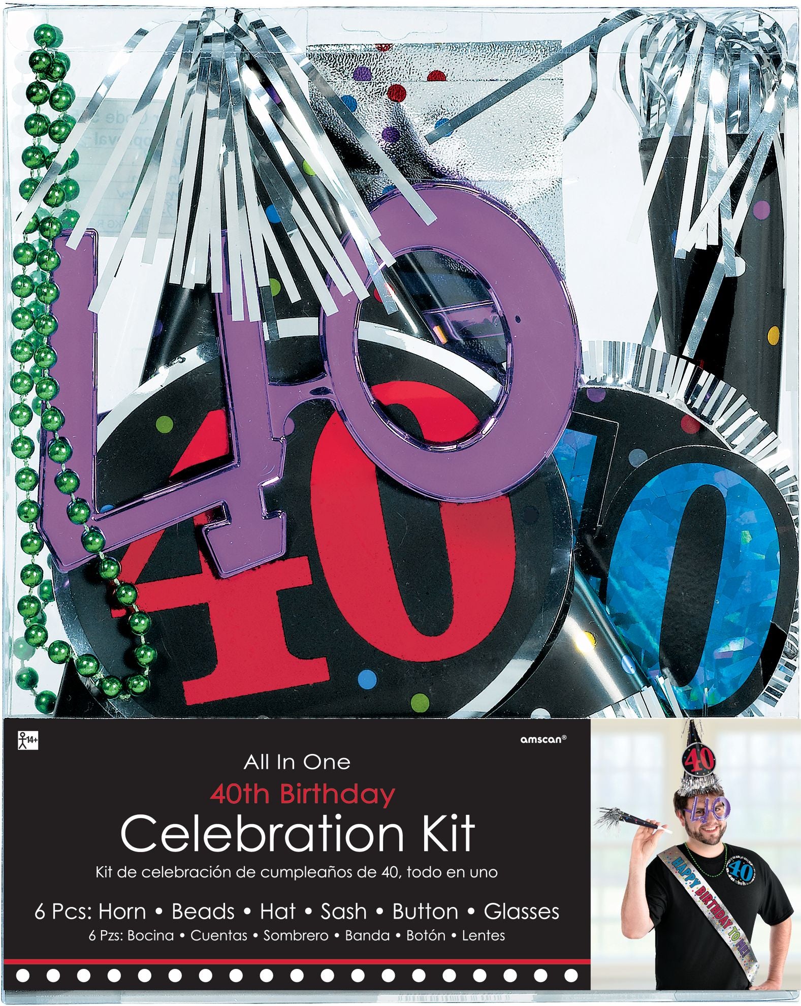40th Birthday Accessory Kit, 6-pc