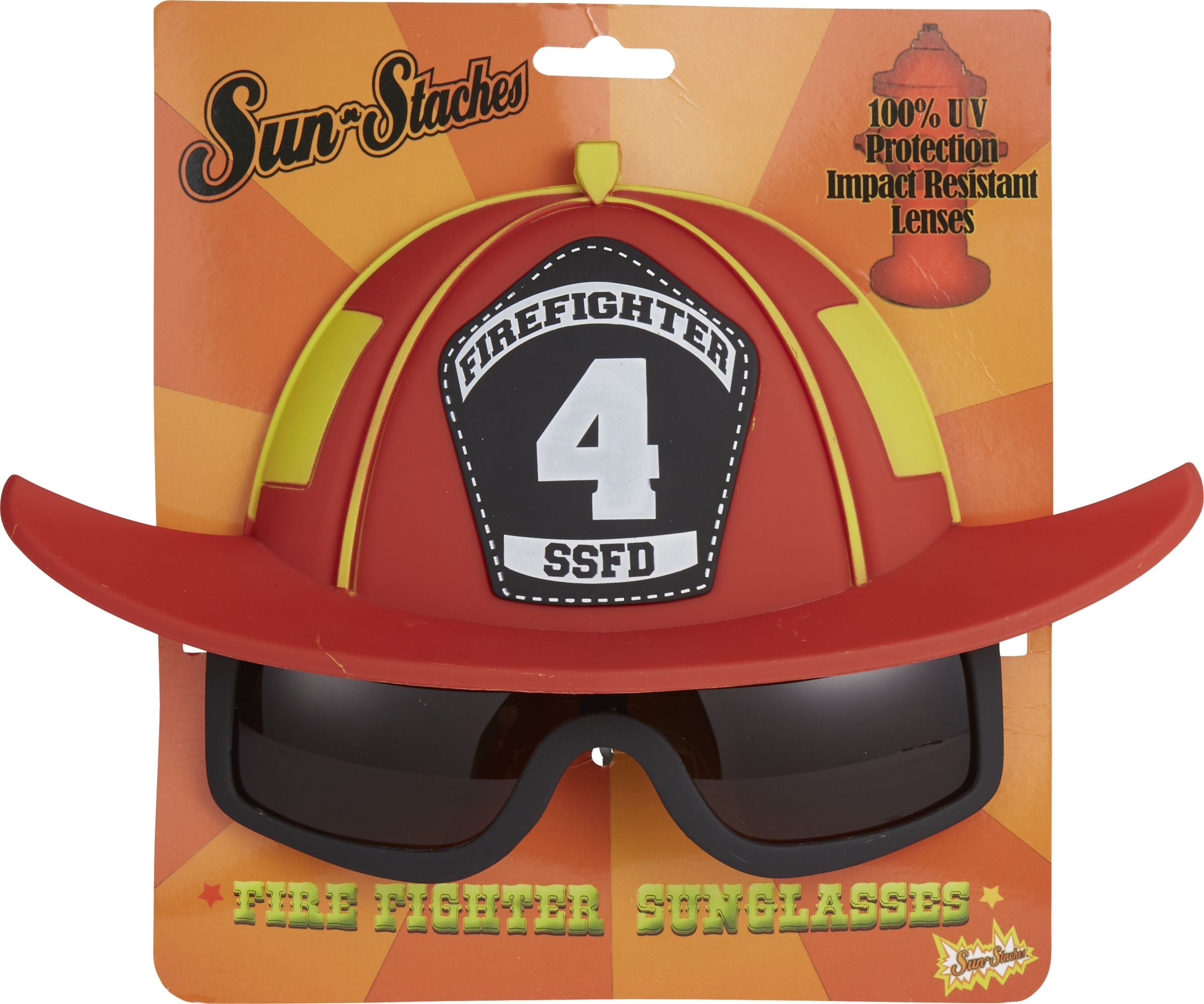Kids Firefighter Wearable Sunglasses, Red, One Size