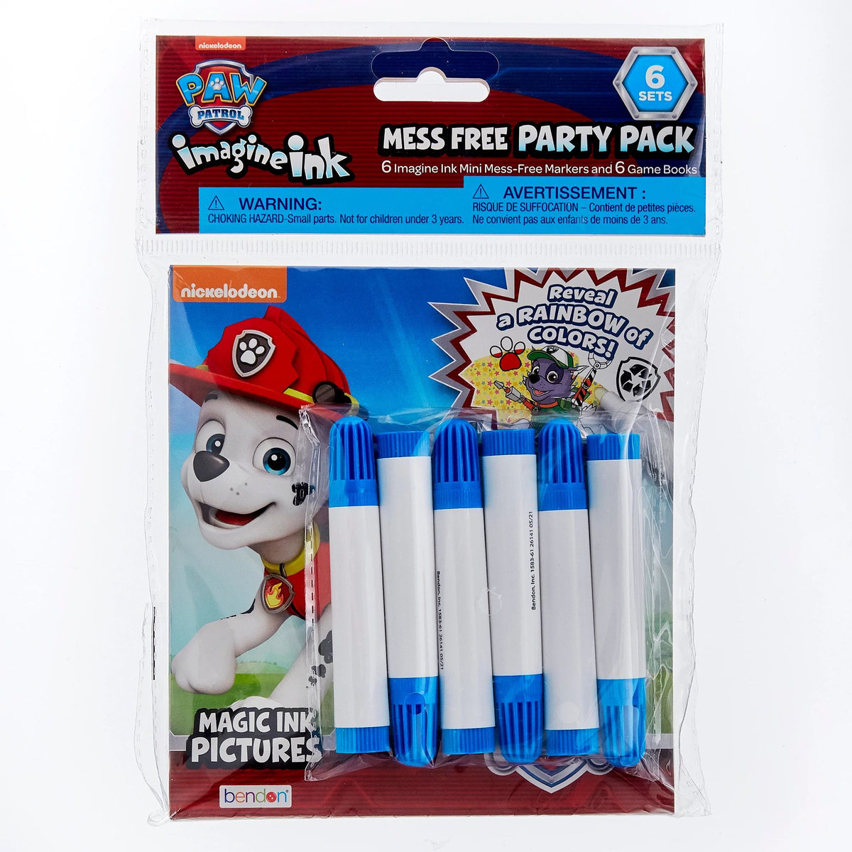 PAW Patrol Imagine Ink Mess-Free Party Pack - 6-Pack