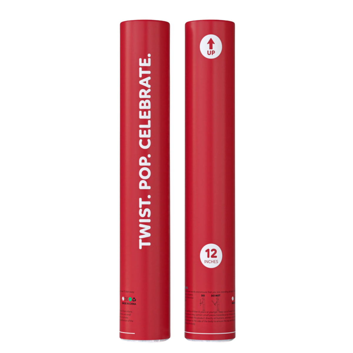 Red Powder Confetti Popper - 12 Inch