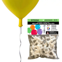 Balloon Safety Seal Helium Valves - Pack of 25