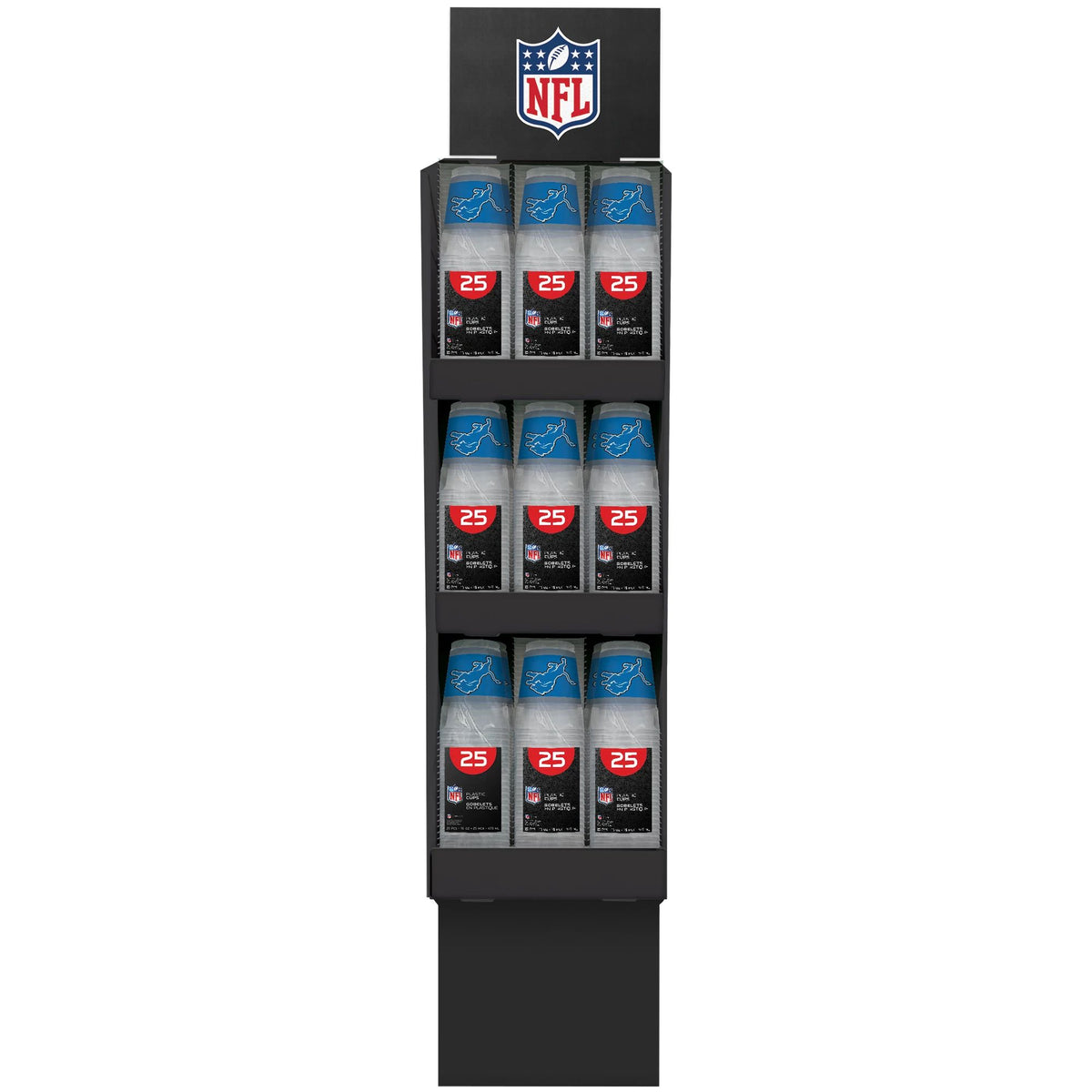 NFL Team 16oz Disposable Cups - Power Panel Display