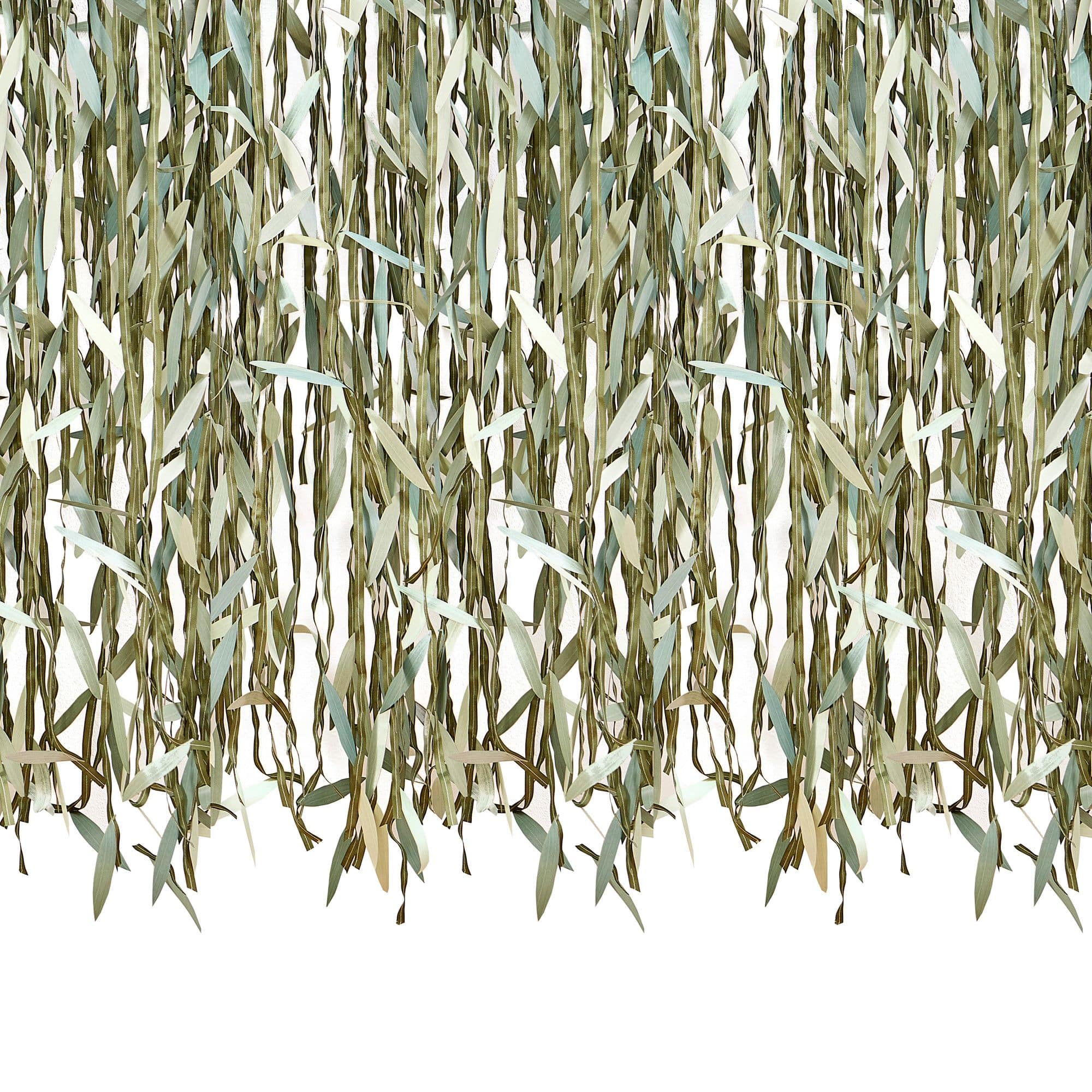 Leaf & Ribbon Scene Setter Background, Green, 10.5-inch