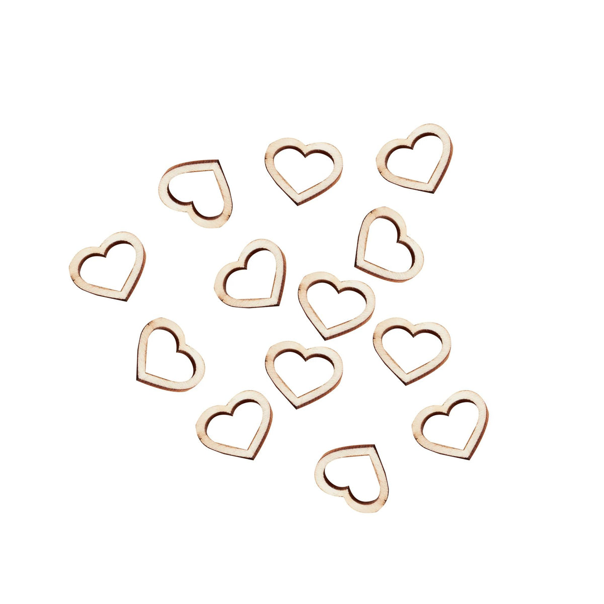 Rustic Wooden Heart Confetti for Weddings