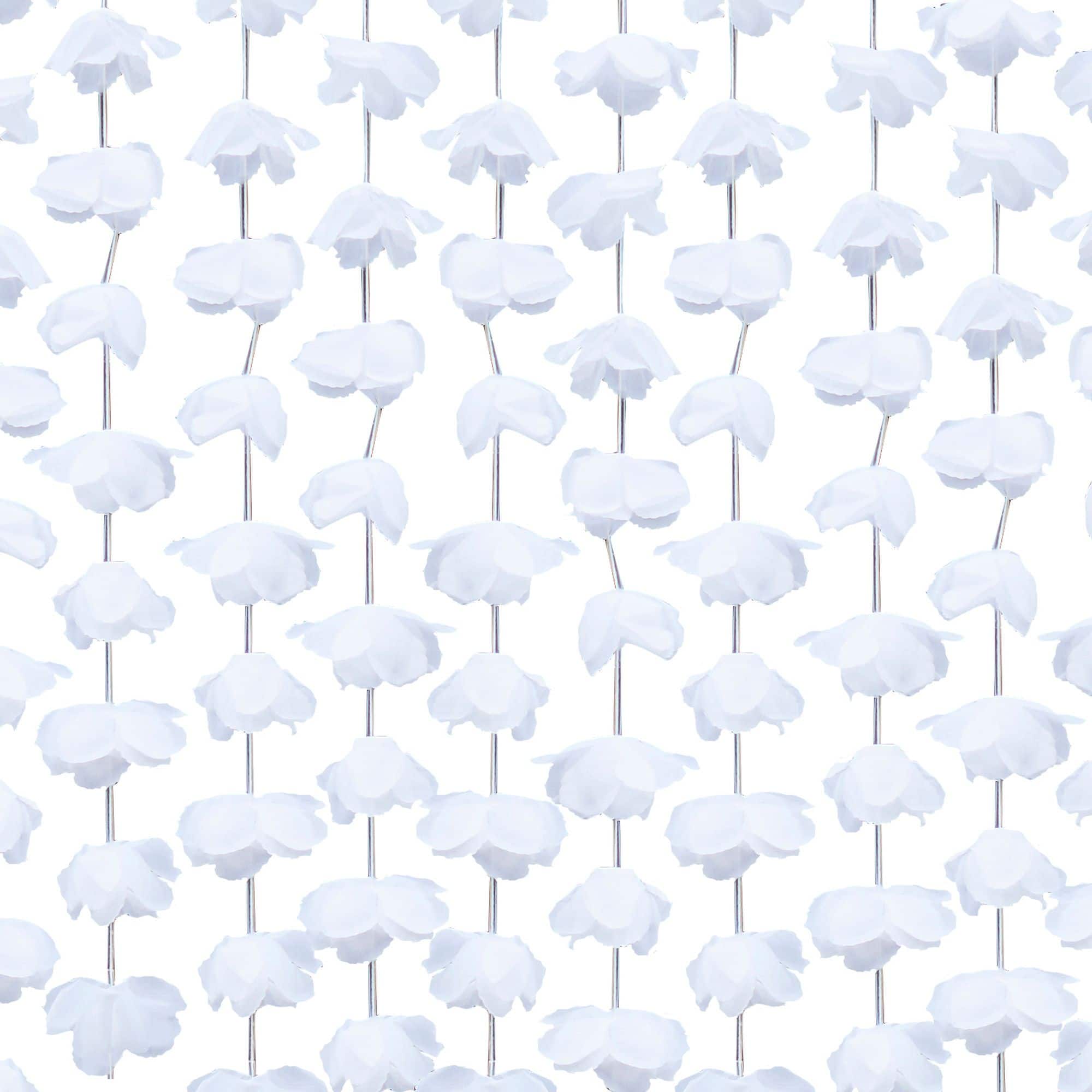 Floral Scene Setter Background Decoration, White, 8-in, for Wedding