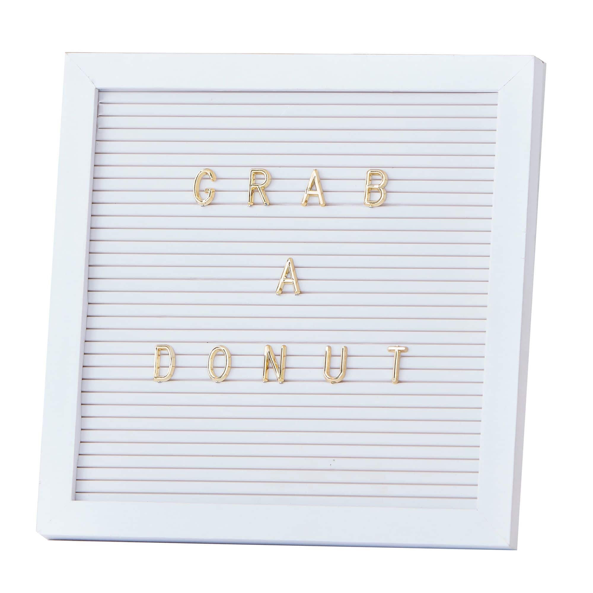Peg Board Sign with Letters, White/Gold, 8-inch, for Wedding