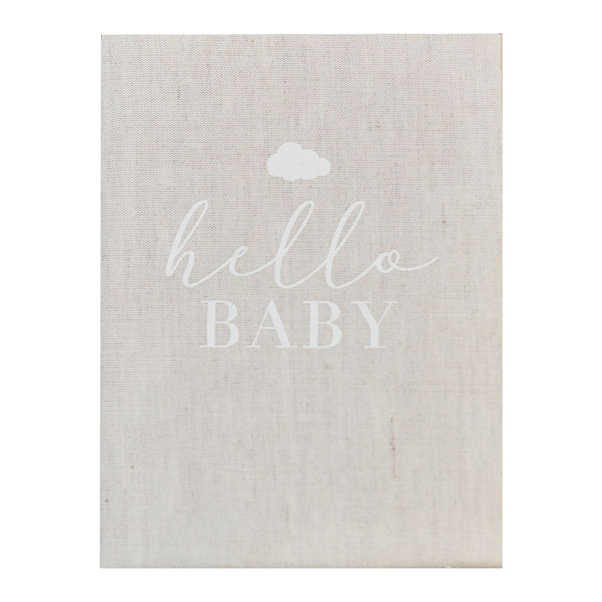 Hello Baby Memory Scrapbook, Beige, for Baby Shower/Gender Reveal