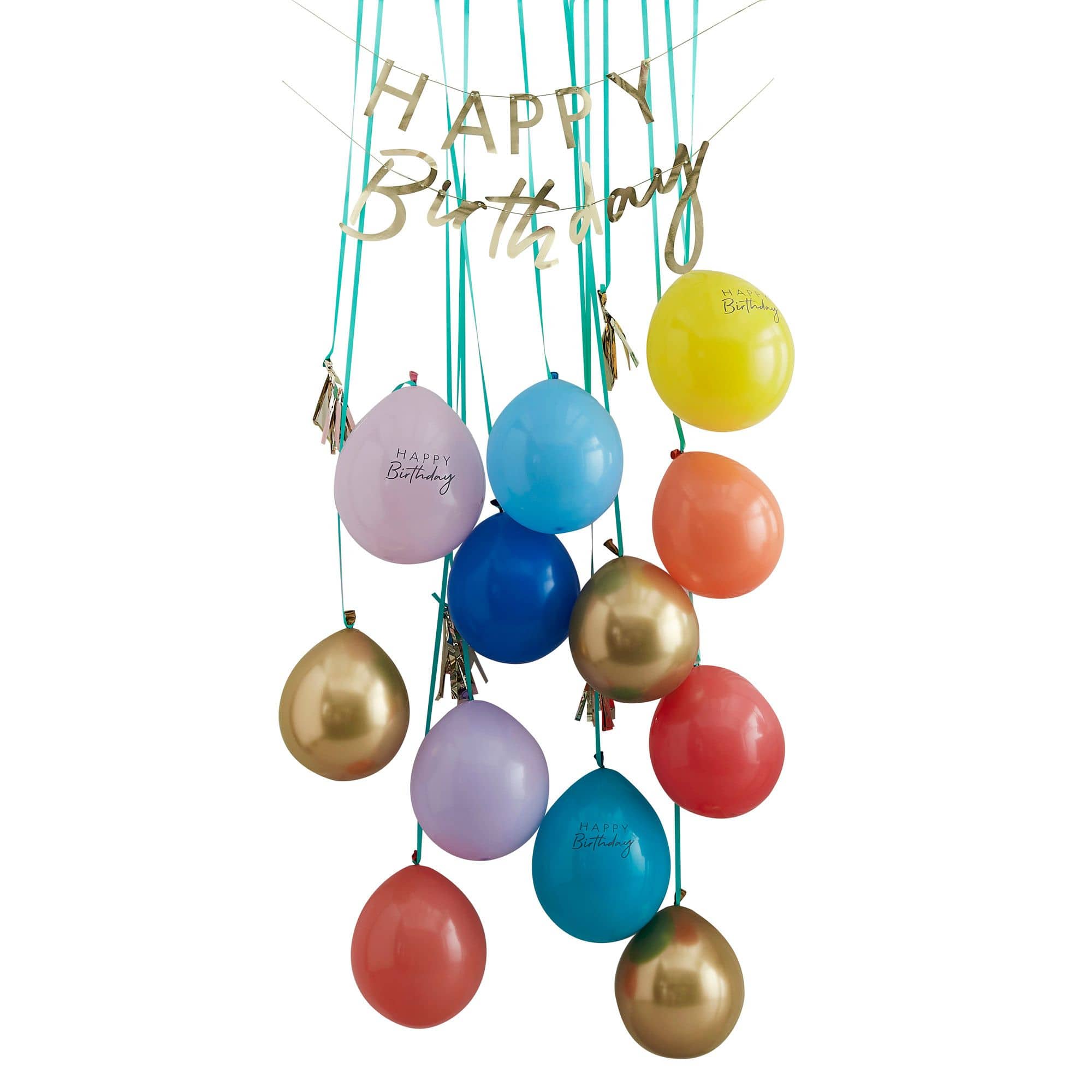 Bright Pastel Foil Balloon Happy Birthday Door Kit