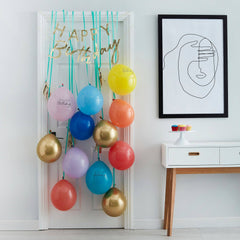 Bright Pastel Foil Balloon Happy Birthday Door Kit
