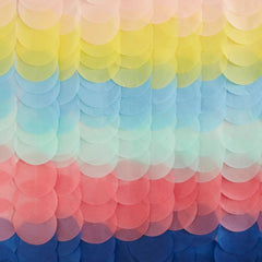 Bright Pastel Bright Tissue Paper Discs Backdrop, Multi-Color