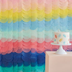 Bright Pastel Bright Tissue Paper Discs Backdrop, Multi-Color