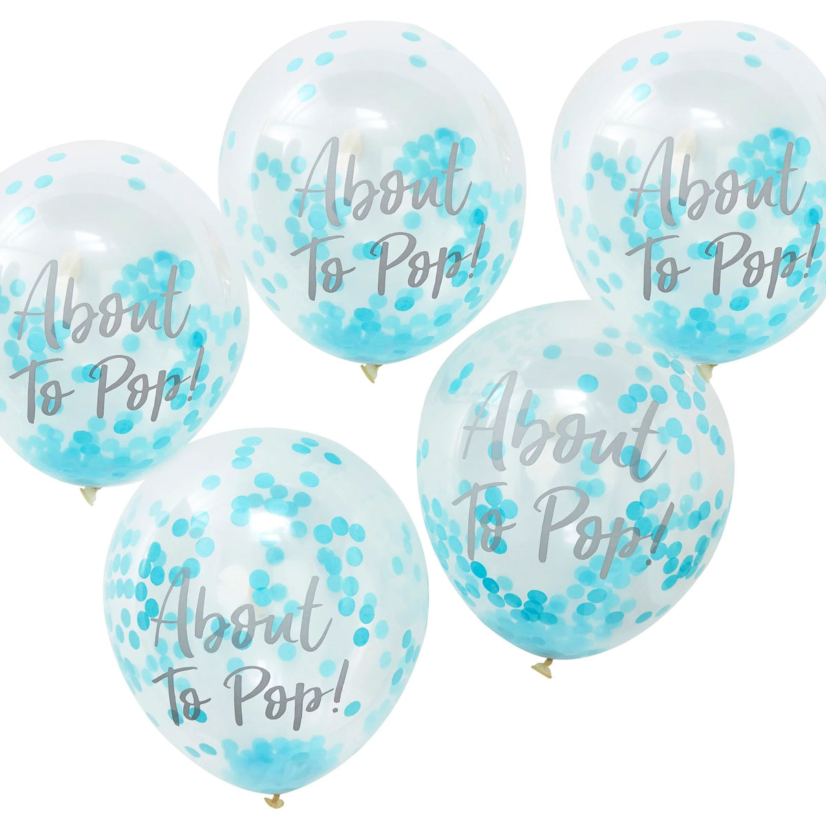 Ginger Ray About to Pop! Baby Shower Balloons, 5-pcs