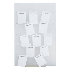 Acrylic Table Seating Board, White, 18.5-inch, Wedding