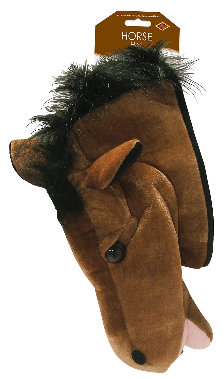Plush Horse Head Hat - Perfect for Derby Day Festivities