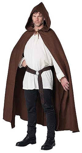Mysterious Brown Hooded Cloak