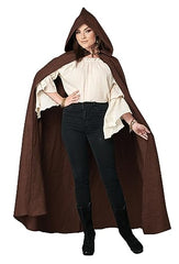 Mysterious Brown Hooded Cloak