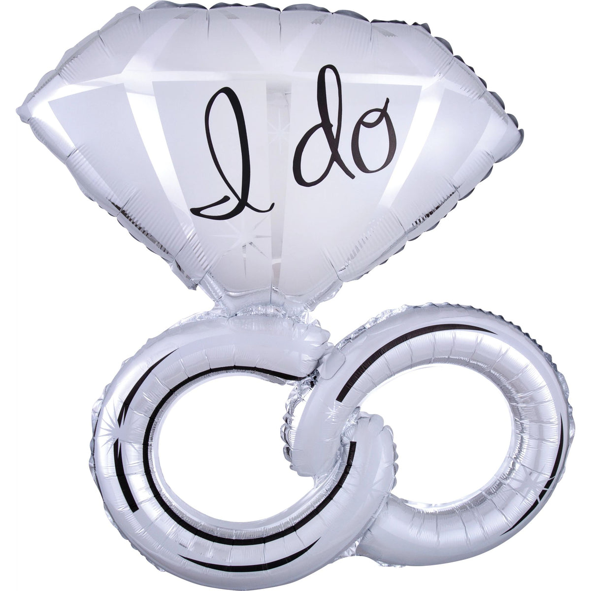 Elegant I Do Wedding Ring Foil Balloon