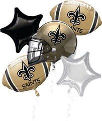 New Orleans Saints Balloon Bouquet 5-pc