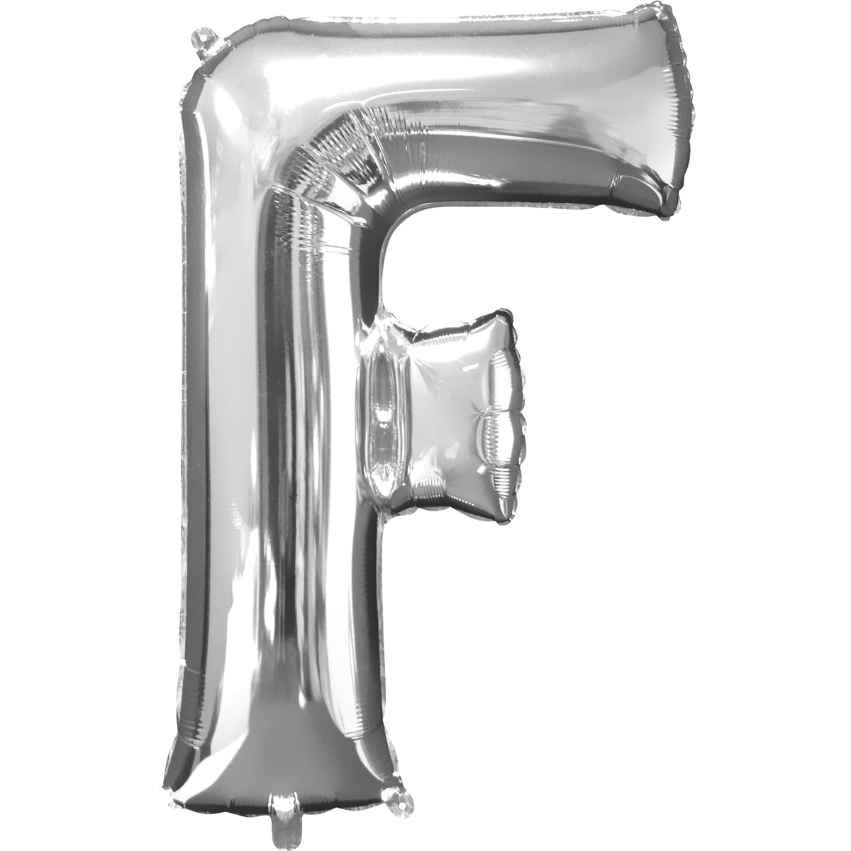 Silver Letter F Foil Balloon - Metallic Finish