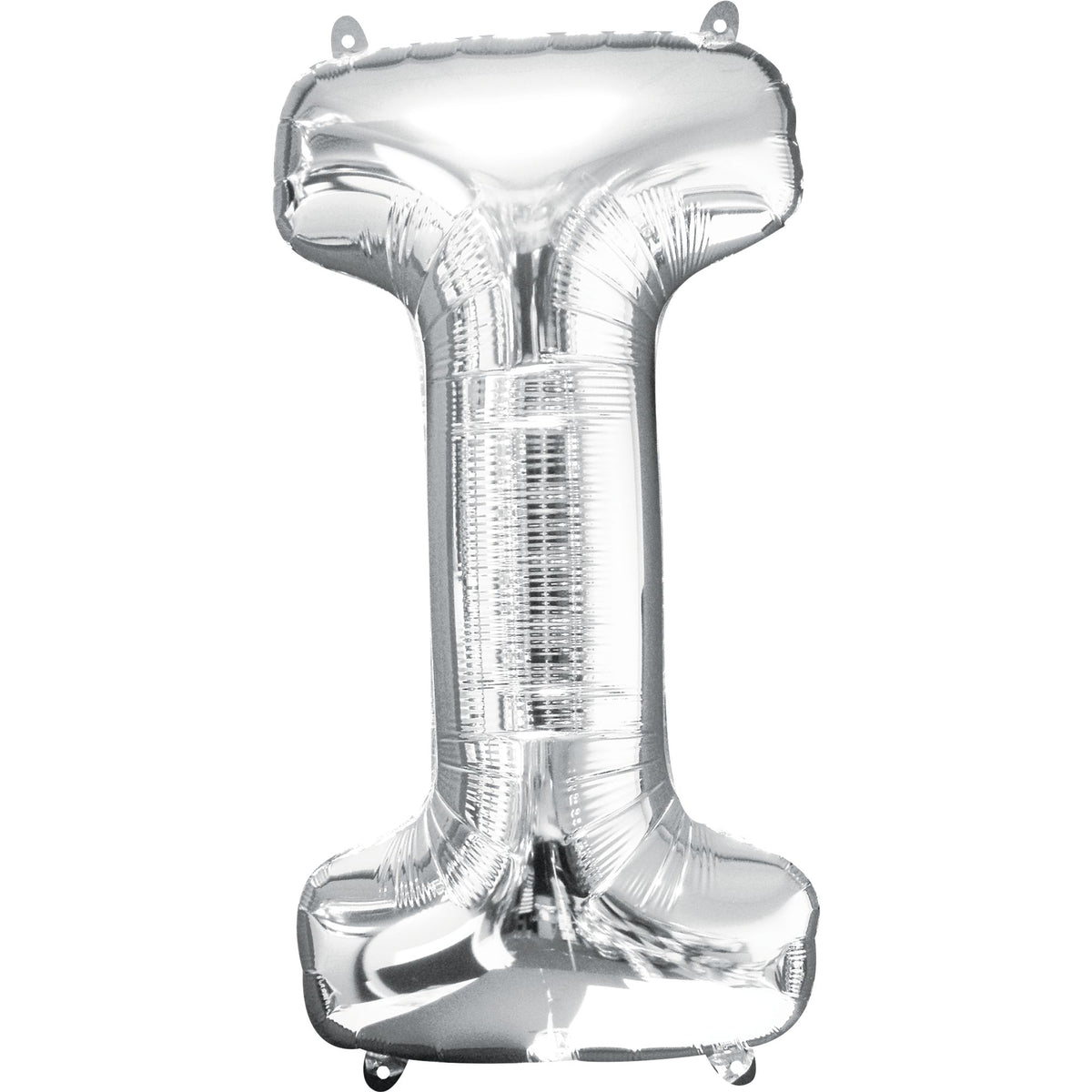 Silver Letter I Foil Balloon - Metallic Shine