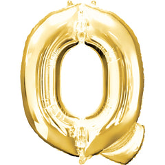 Gold Foil Letter Q Balloon - Metallic Mylar