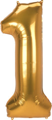 50-Inch Gold Number 1 Foil Balloon