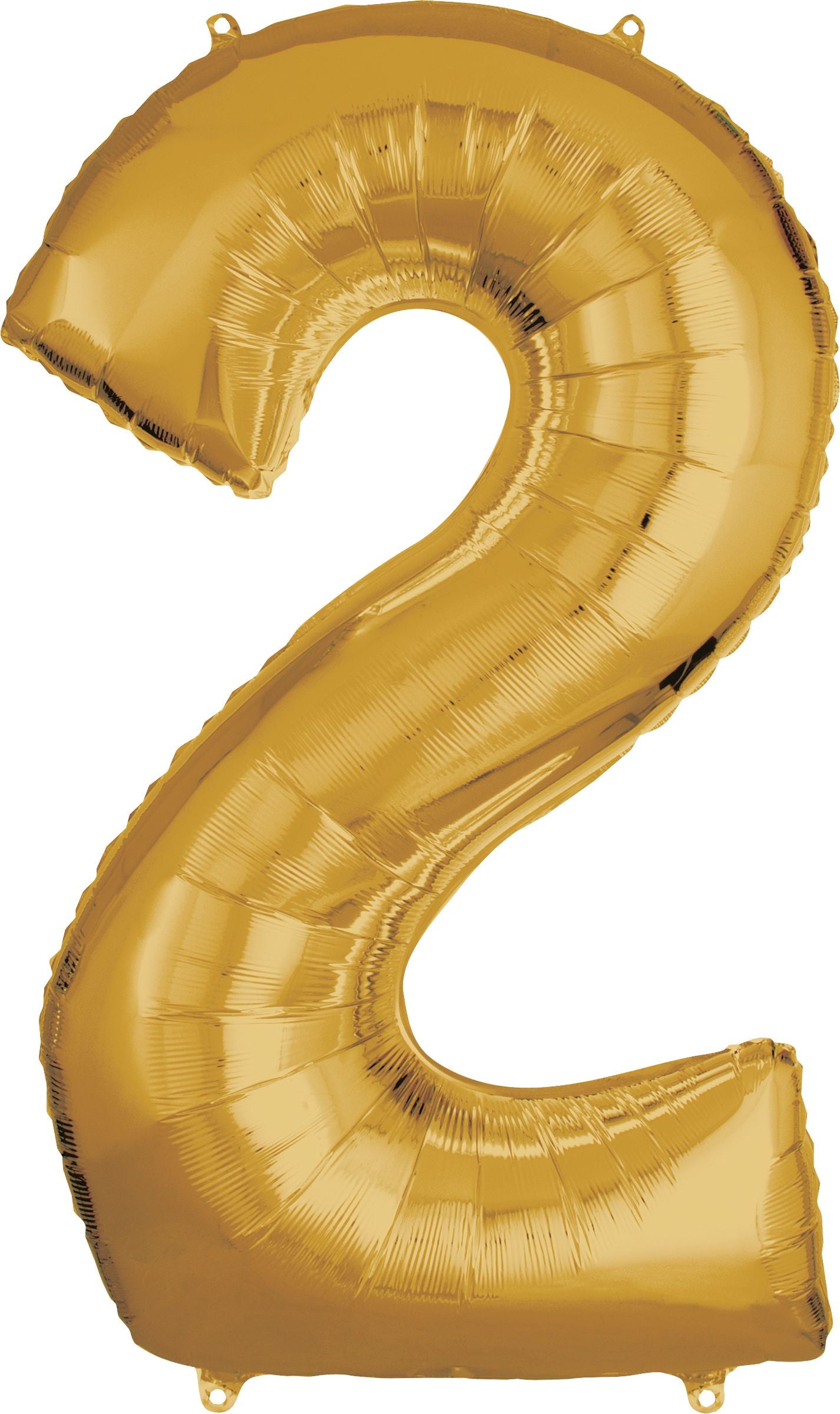 50-Inch Gold Foil Number 2 Balloon
