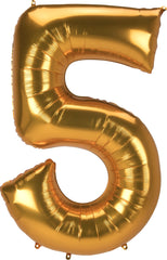 50-Inch Gold Number 5 Foil Balloon