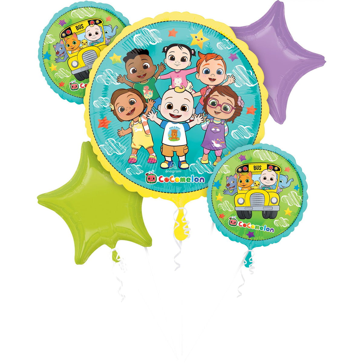 CoComelon Foil Balloon Bouquet - 5 Piece Set