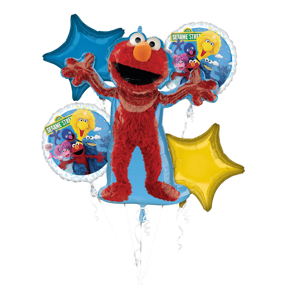 Sesame Street Foil Balloon Bouquet, 5-pcs