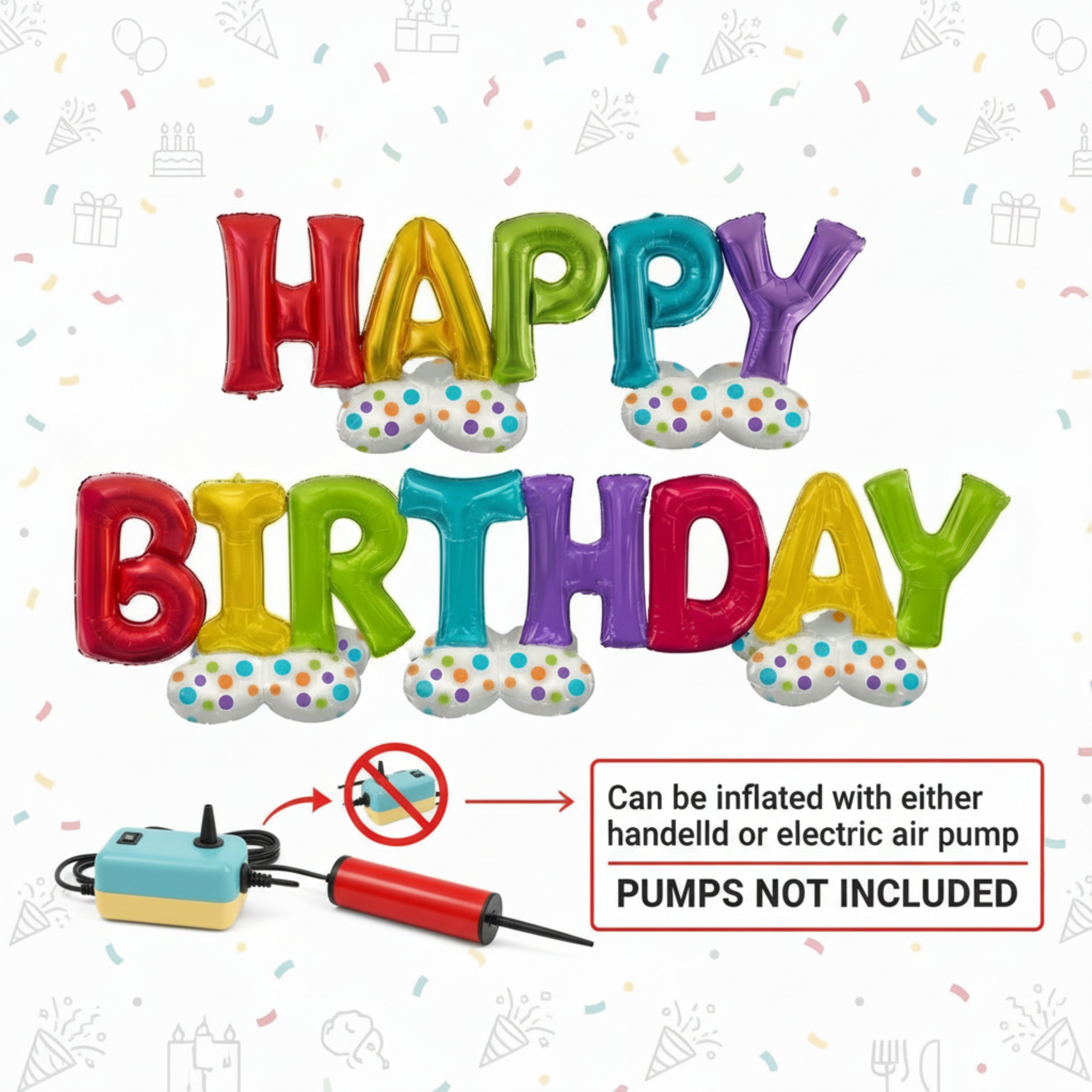 Vibrant Happy Birthday Yard Sign Balloon Kit