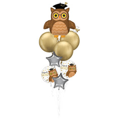 Wise Owl Graduation Balloon Bouquet, 8-pcs