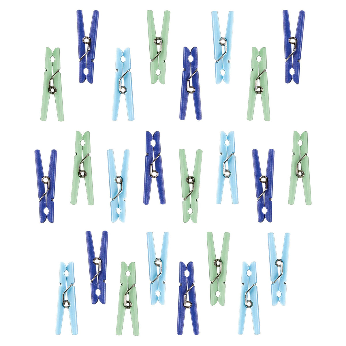 Mini Clothespin Favor Charms, Assorted Blue Tones, 24-ct - Pack of 2
