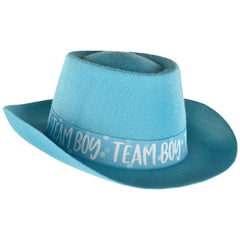 Team Boy Felt Hat, Blue, One Size, Gender Reveal - Case of 48