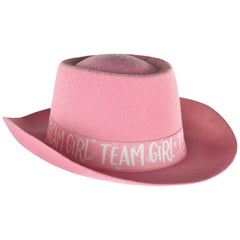 Team Girl Gender Reveal Felt Hat, Pink, One Size - Case of 48