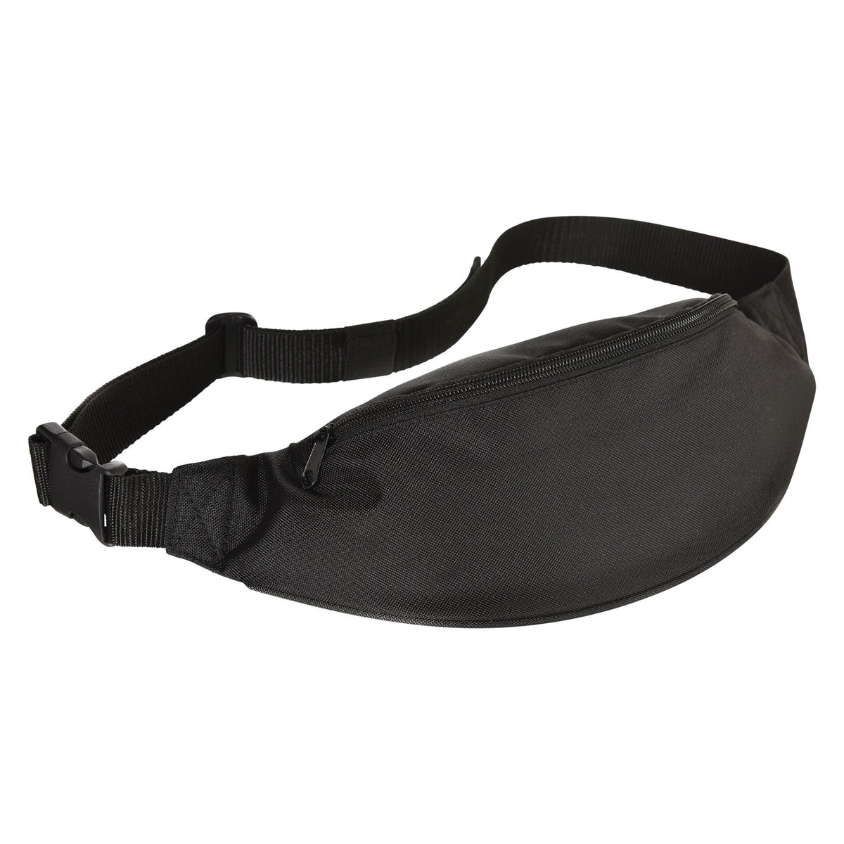 Sleek Black Fanny Pack - Versatile Wearable Costume Accessory - Pack of 6