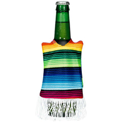 Fiesta Serape Bottle Coozie, Multi-Colored, Striped, 8-inch - Case of 48